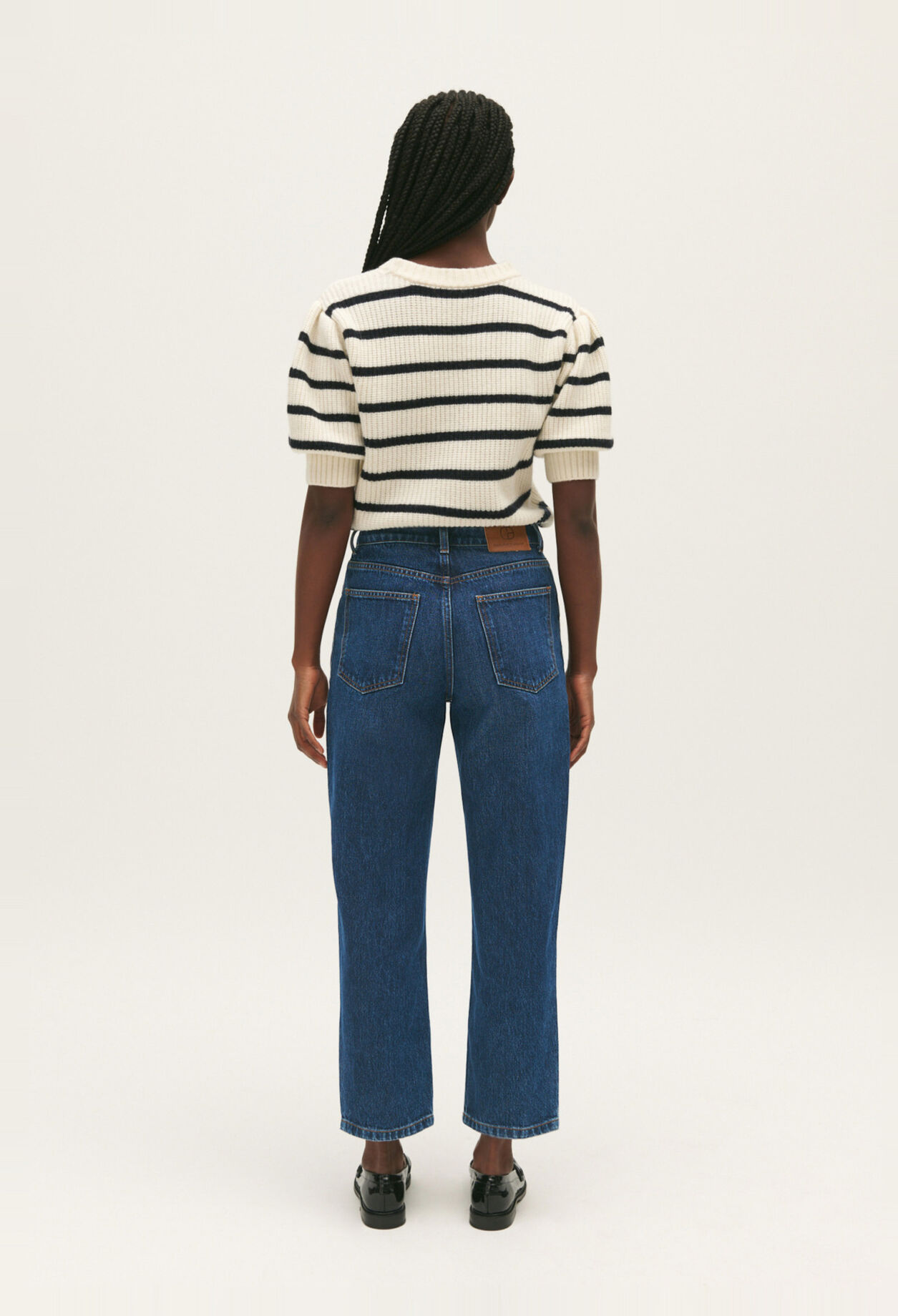 Dunkelblaue Mom-Jeans