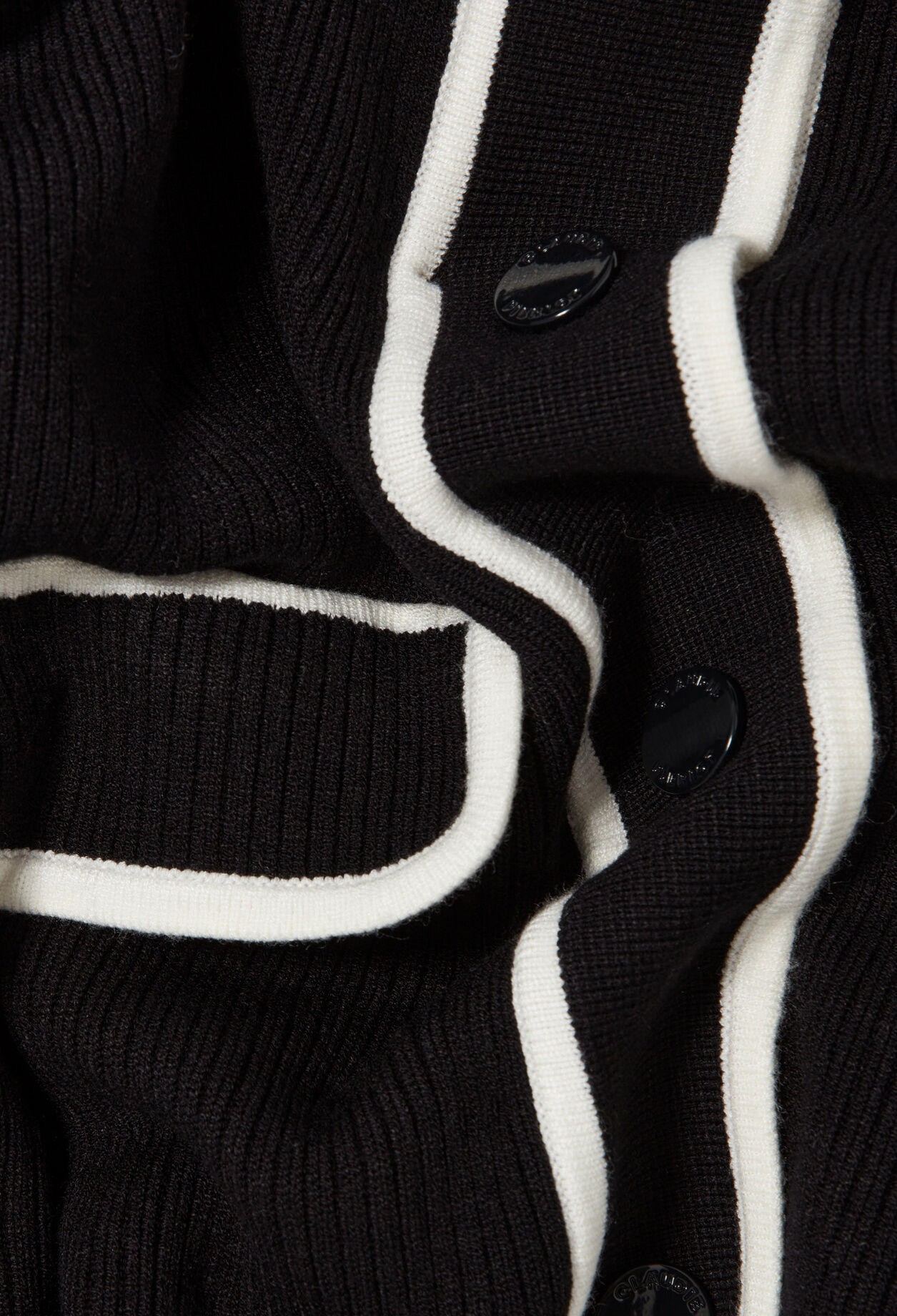 Zweifarbiger, dicker Cardigan