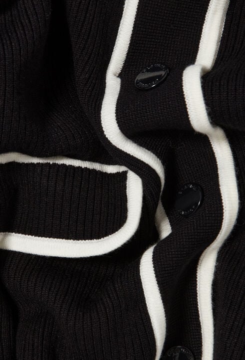Zweifarbiger, dicker Cardigan