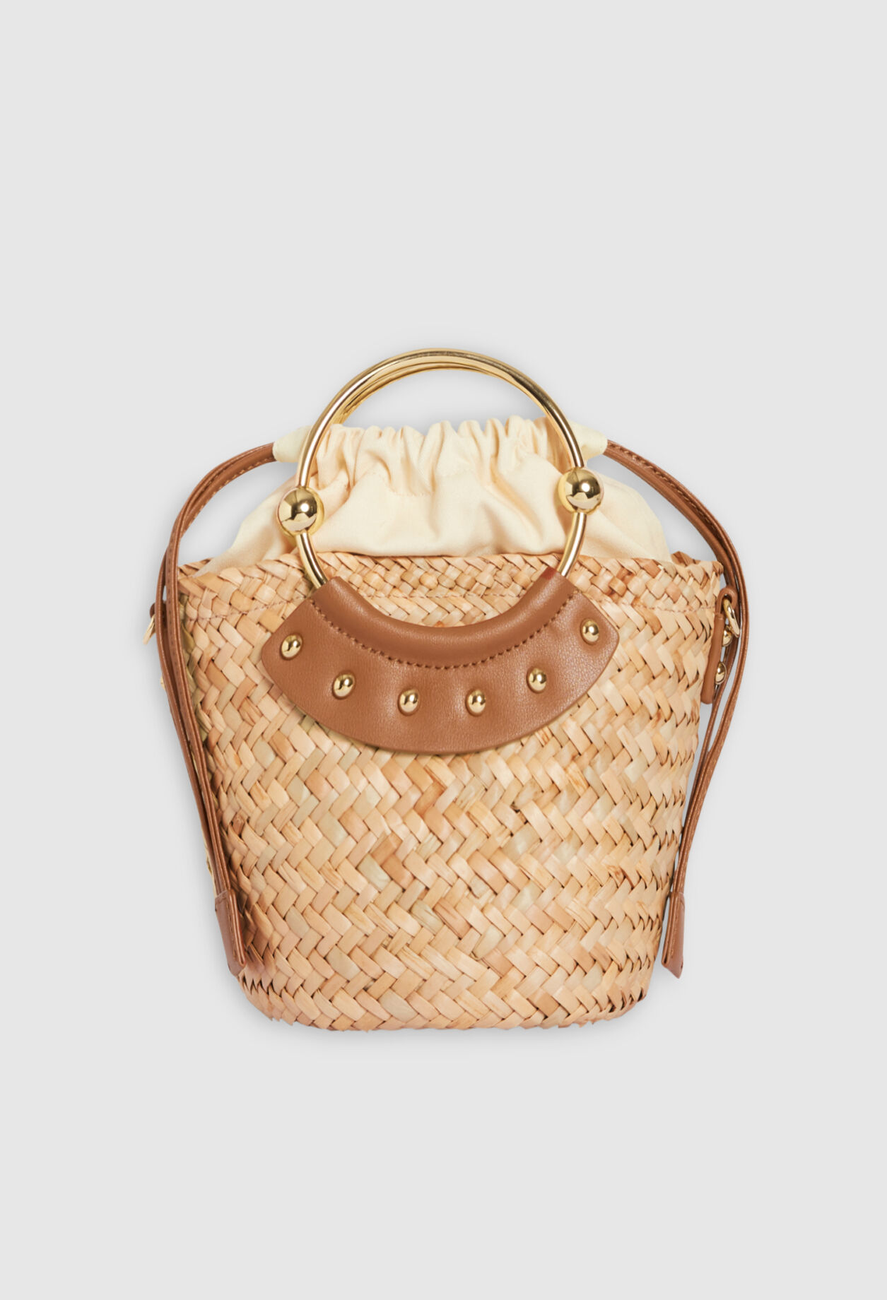 Mini-Handtasche Abeille aus Stroh