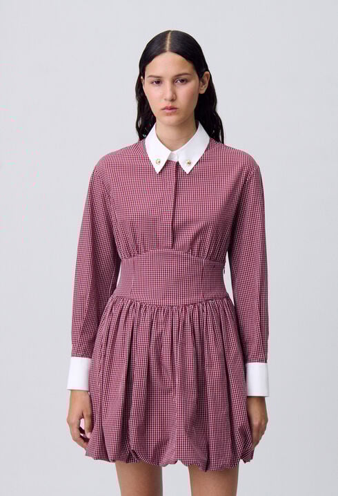 Kurzes Kleid mit Karomuster