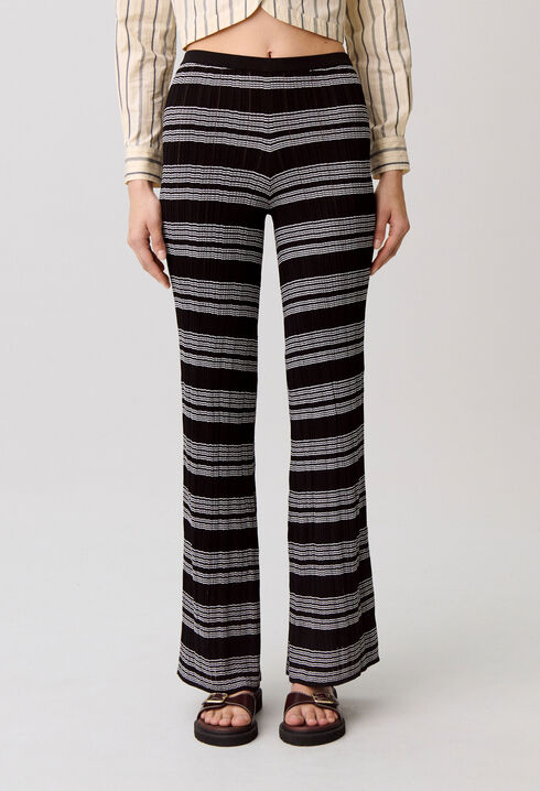 Gestreifte Strickhose
