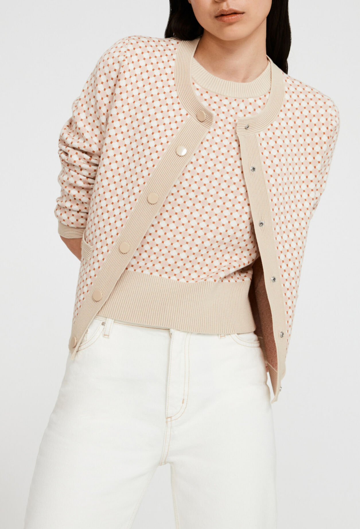 Strick-Cardigan mit Motiv
