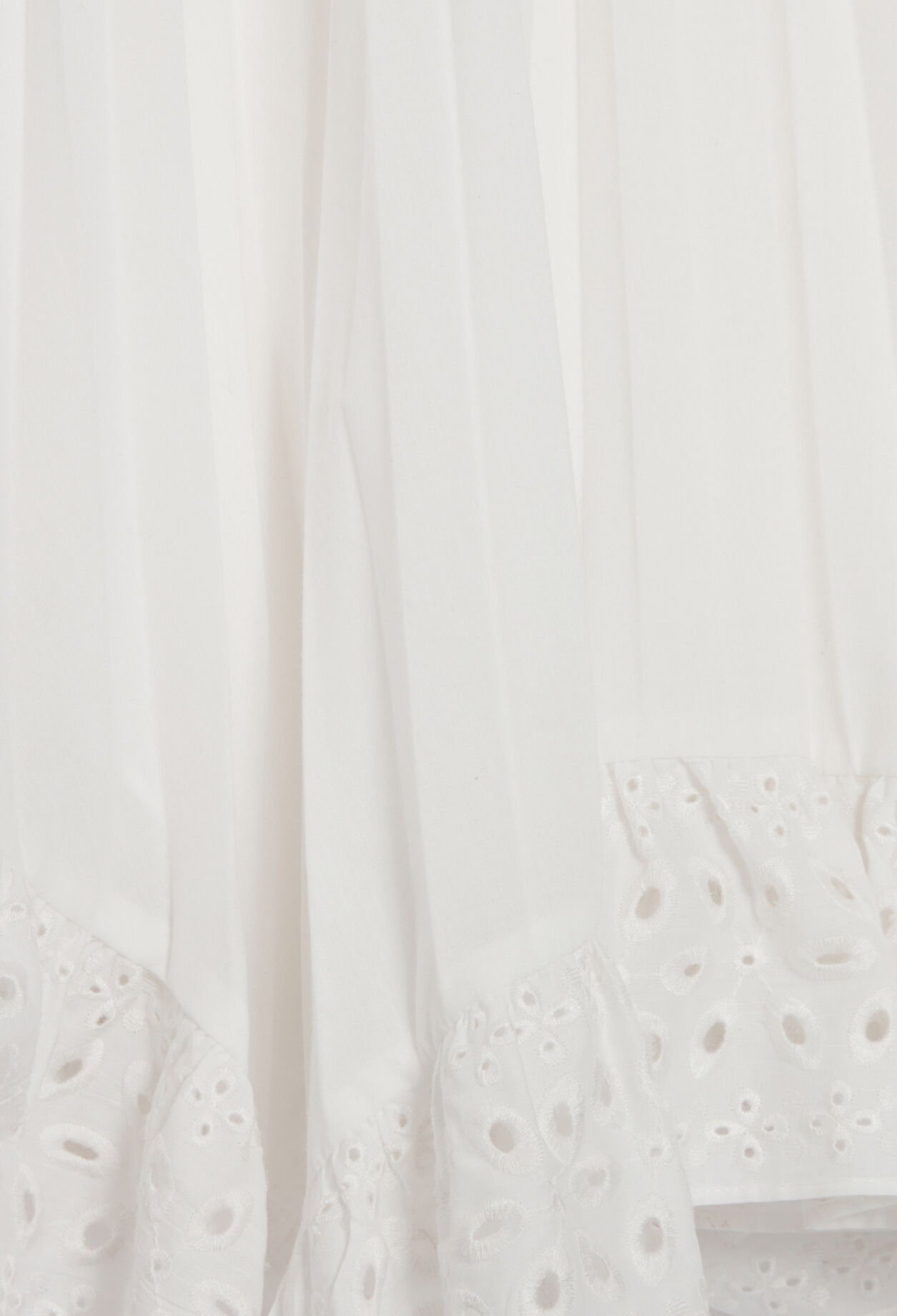 Plissierter Midirock, ecru