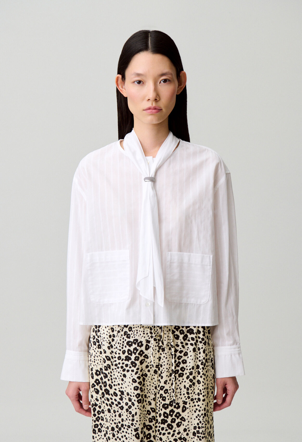 Gestreiftes Baumwollhemd