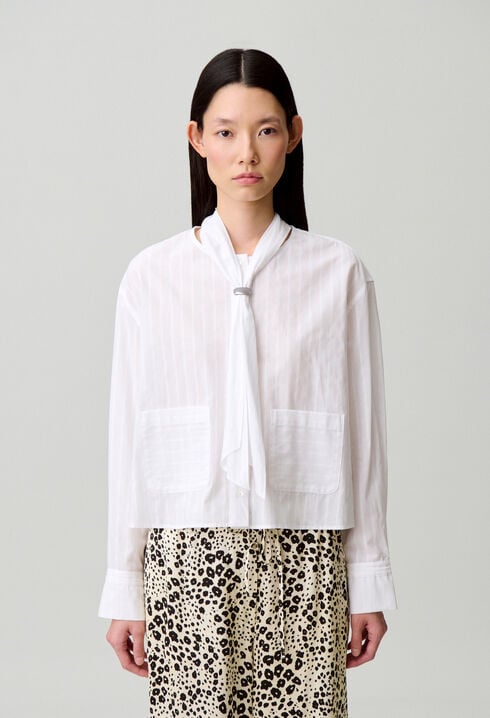 Gestreiftes Baumwollhemd