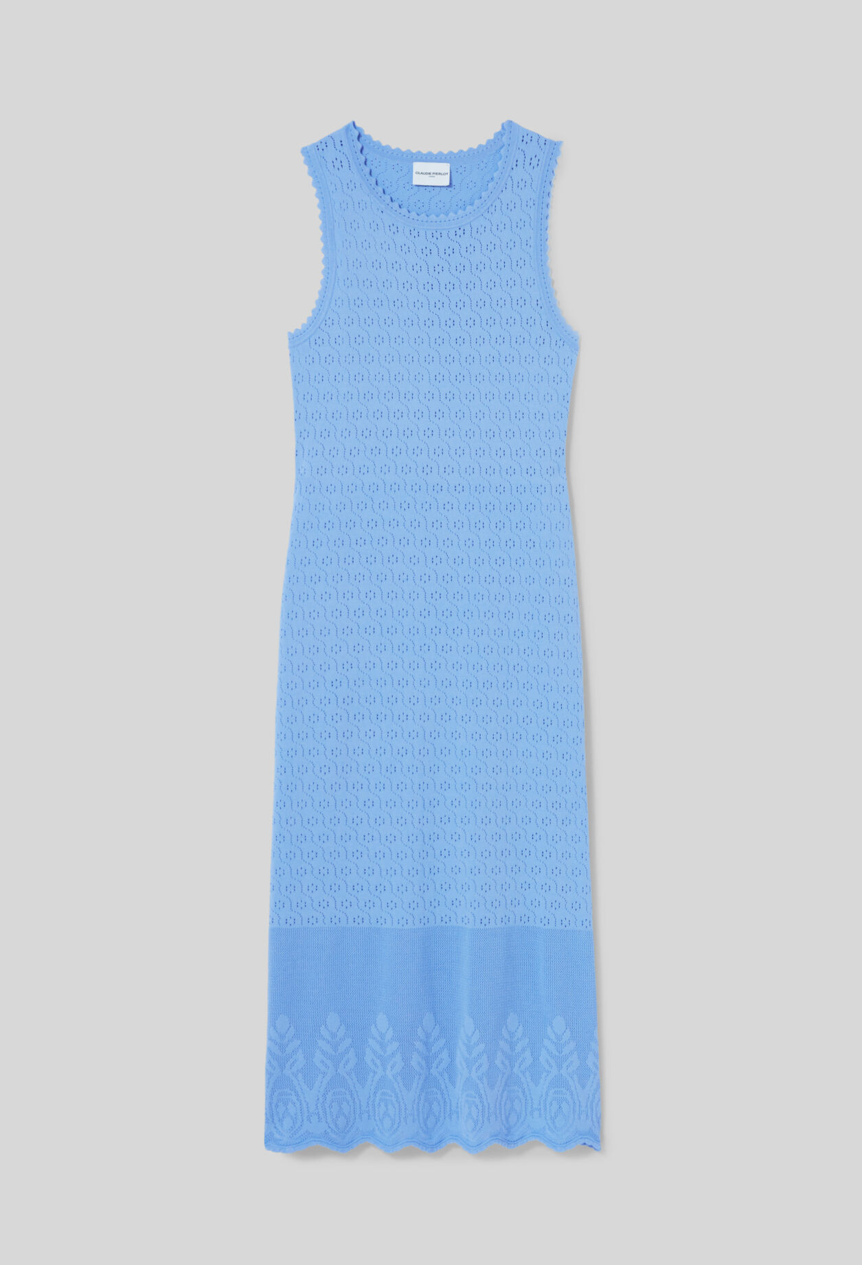Knielanges Strickkleid