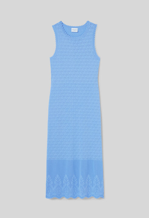 Knielanges Strickkleid
