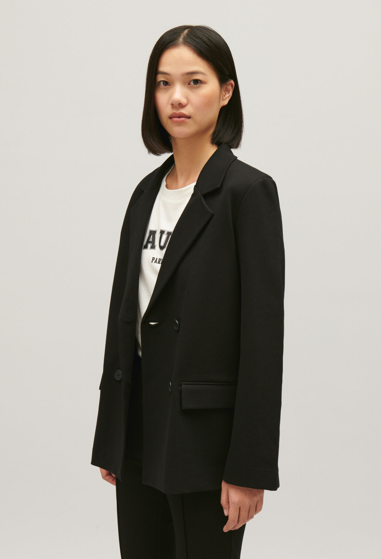 Schwarzer Oversize-Blazer