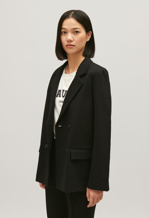 Schwarzer Oversize-Blazer