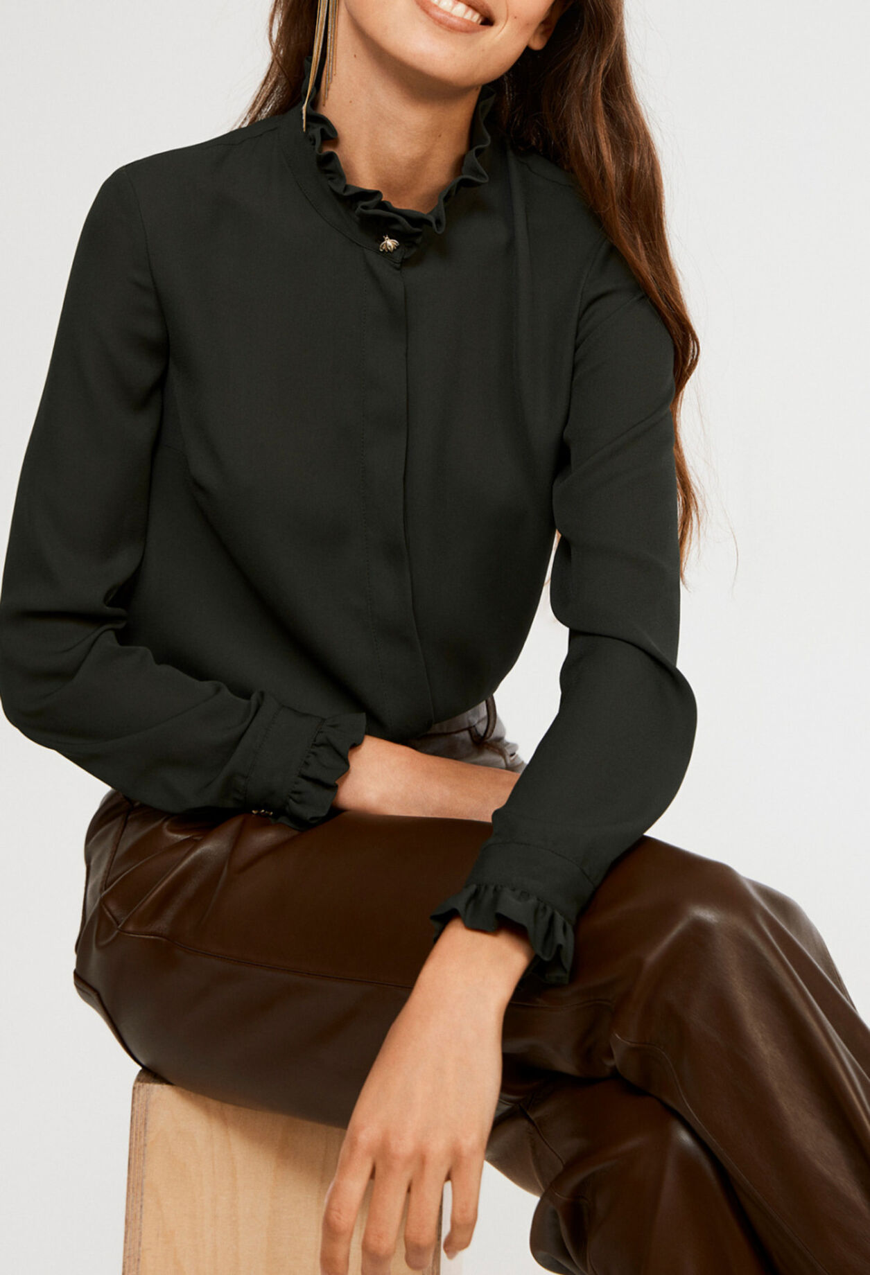 Bluse aus recyceltem Polyester
