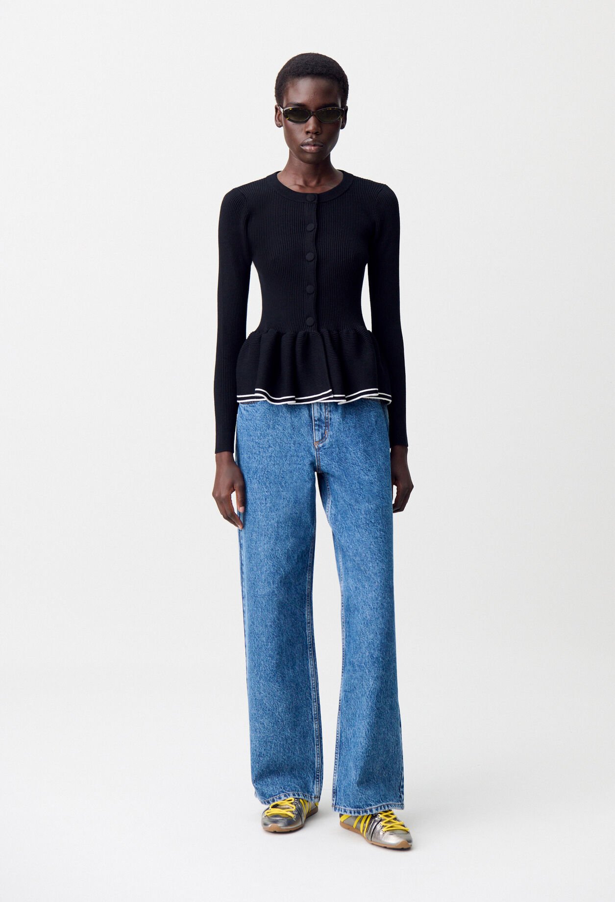 Taillierter Strick-Cardigan