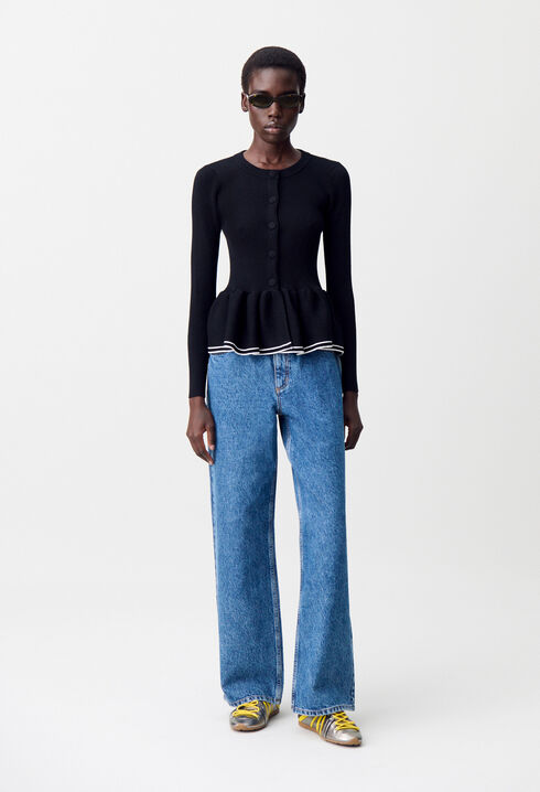 Taillierter Strick-Cardigan