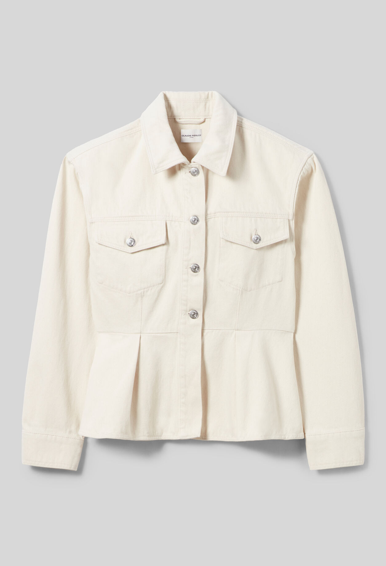 Jeans-Blouson Ecru Langarm