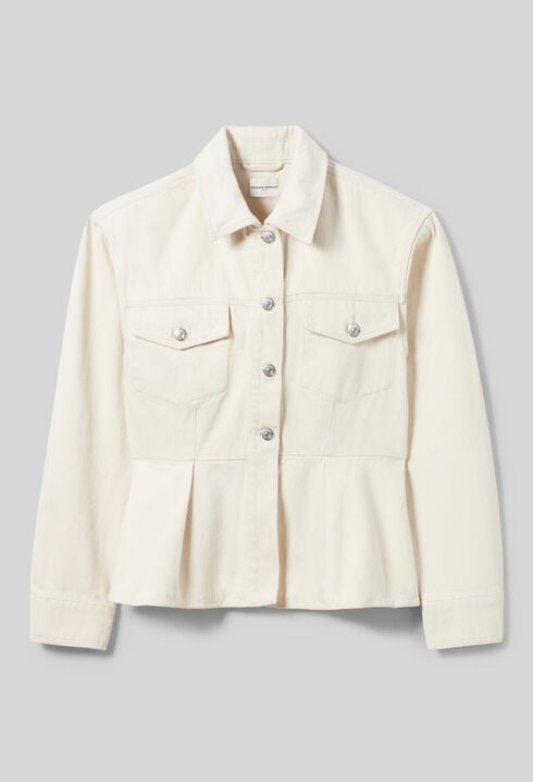 Jeans-Blouson Ecru Langarm
