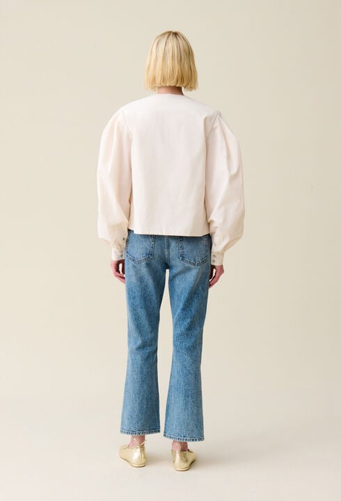 V-Ausschnitt Bluse zum Binden