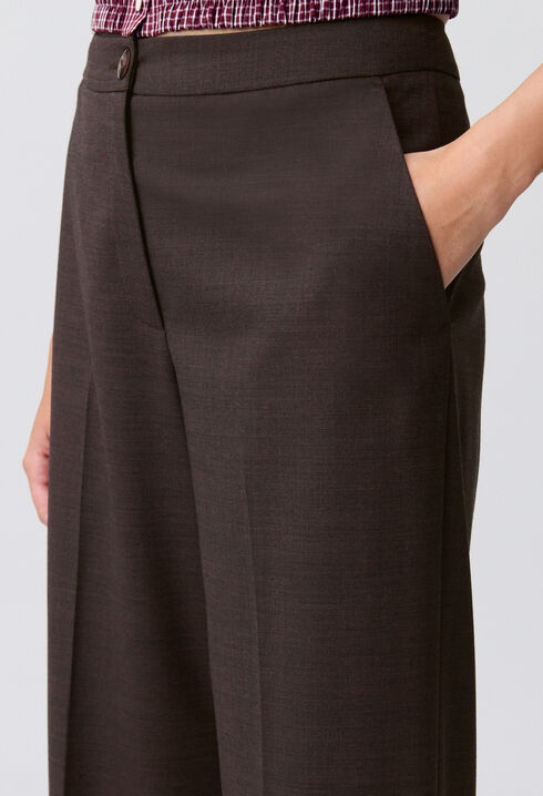 Gerade geschnittene Wollhose