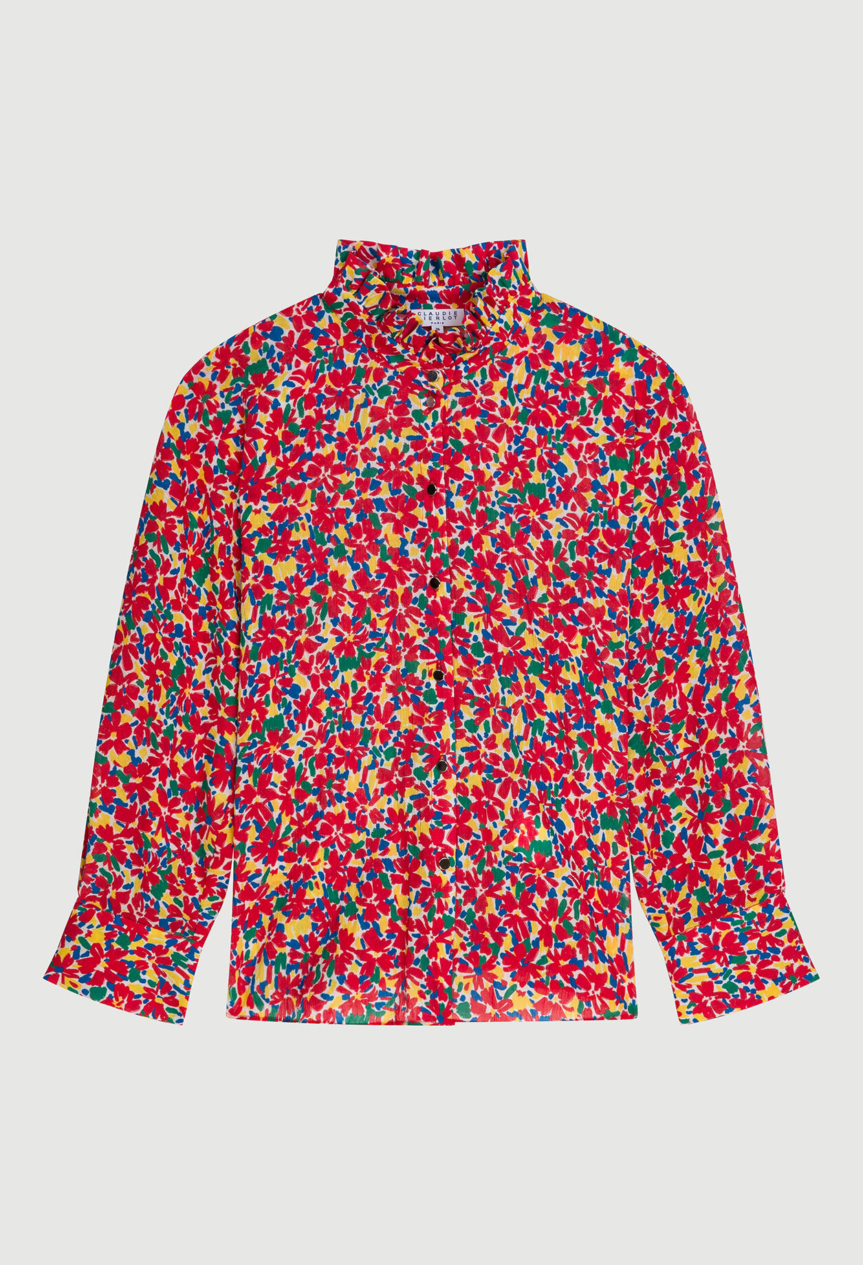 Bluse mit viktorianischem Kragen