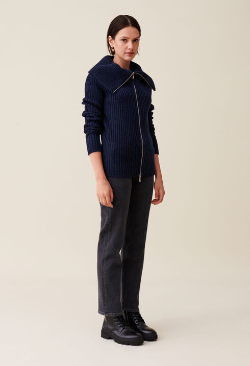Strickpullover mit Truckerkragen