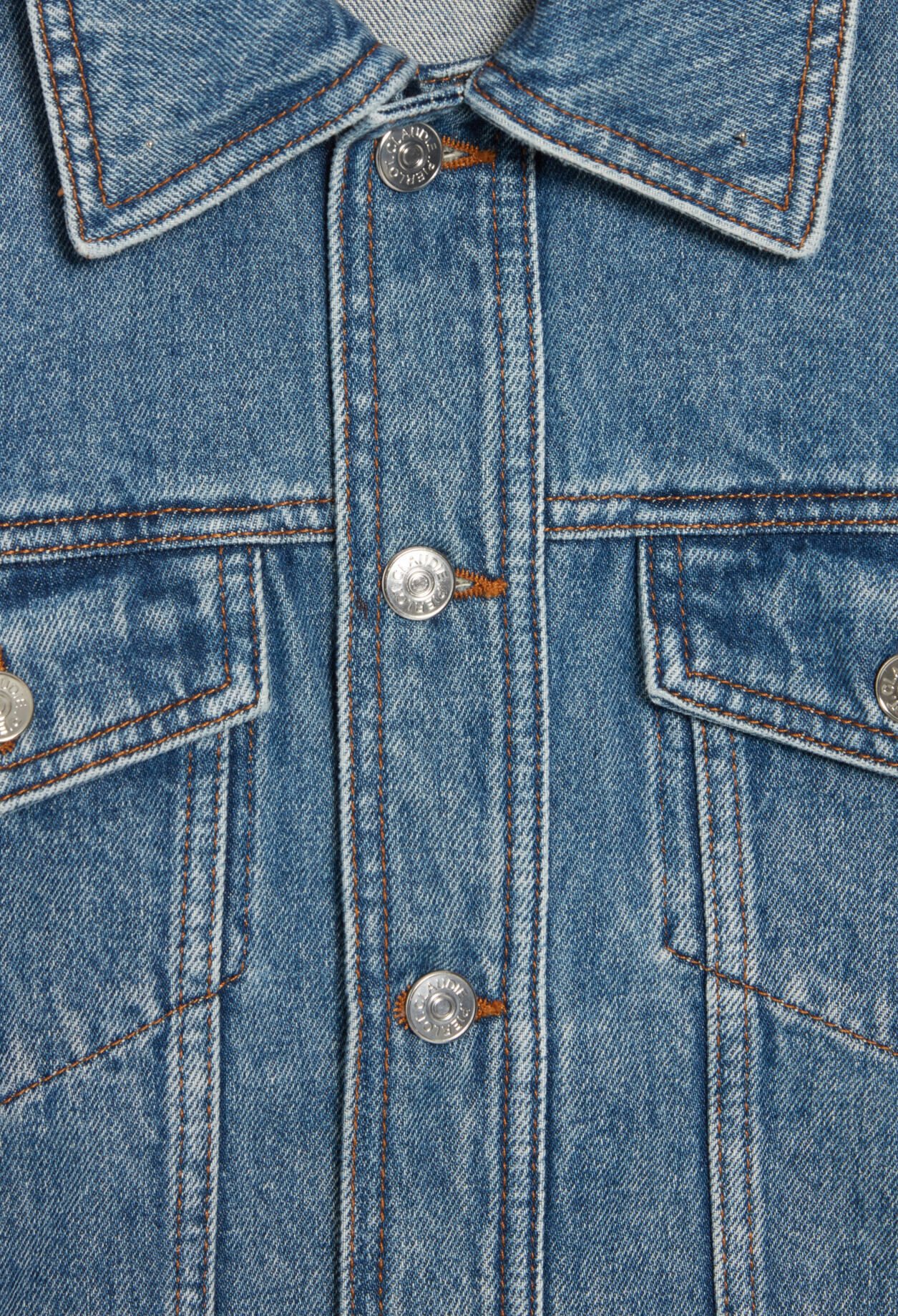 Gerade geschnittene Jeansjacke Blau