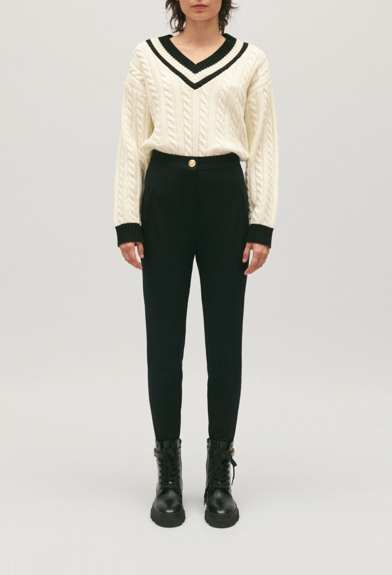 Hose mit hoher Taille
