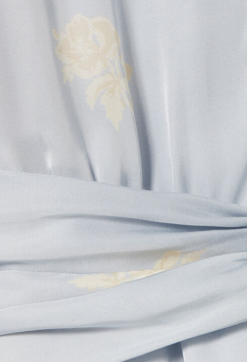 Satinkleid mit Blumen