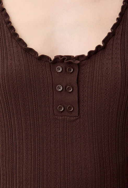 Pointelle-Stricktop mit Volant