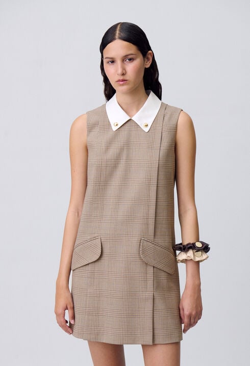 Kurzes Kleid mit Karomuster