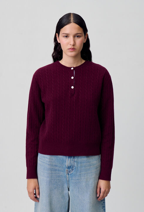 Tunisischer Kragenpullover