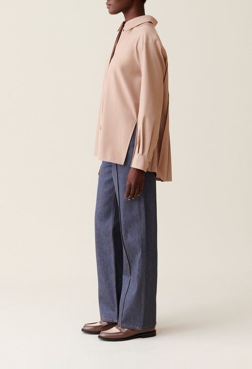 Oversize Plissee-Hemd