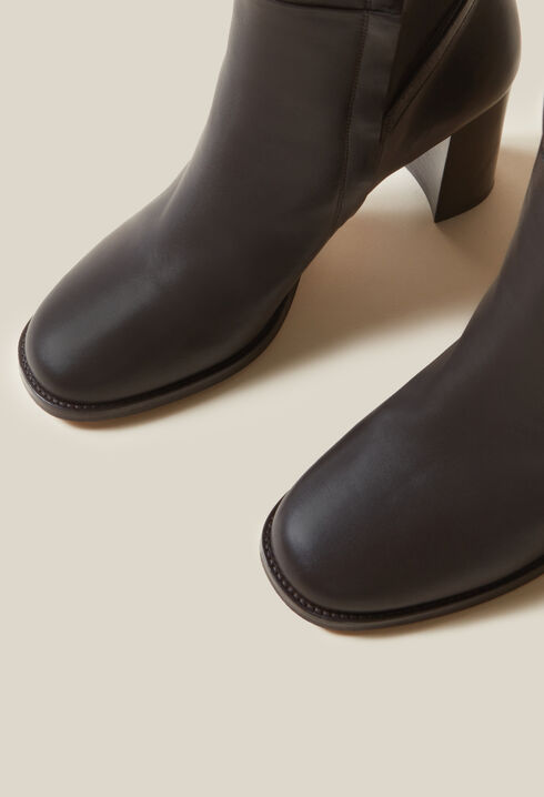 Lacklederstiefel mit CP-Logo