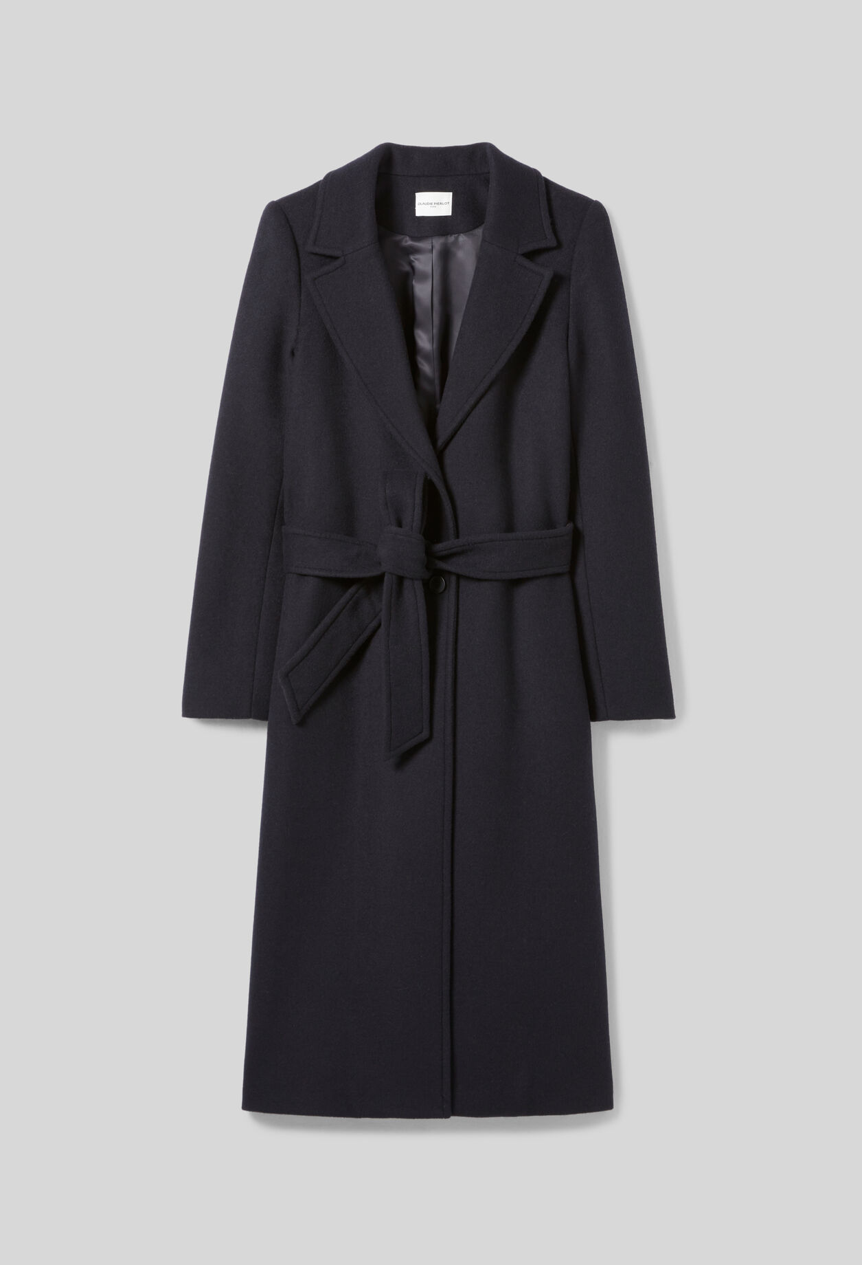 Langer zweireihiger Wollmantel