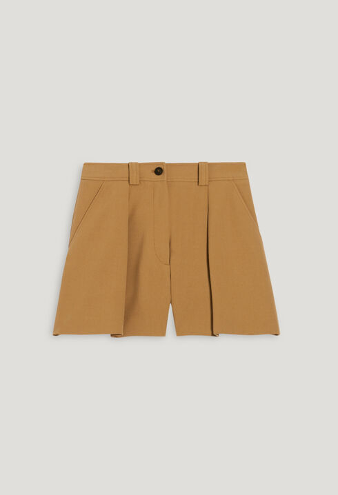 Shorts mit hoher Taille Camel