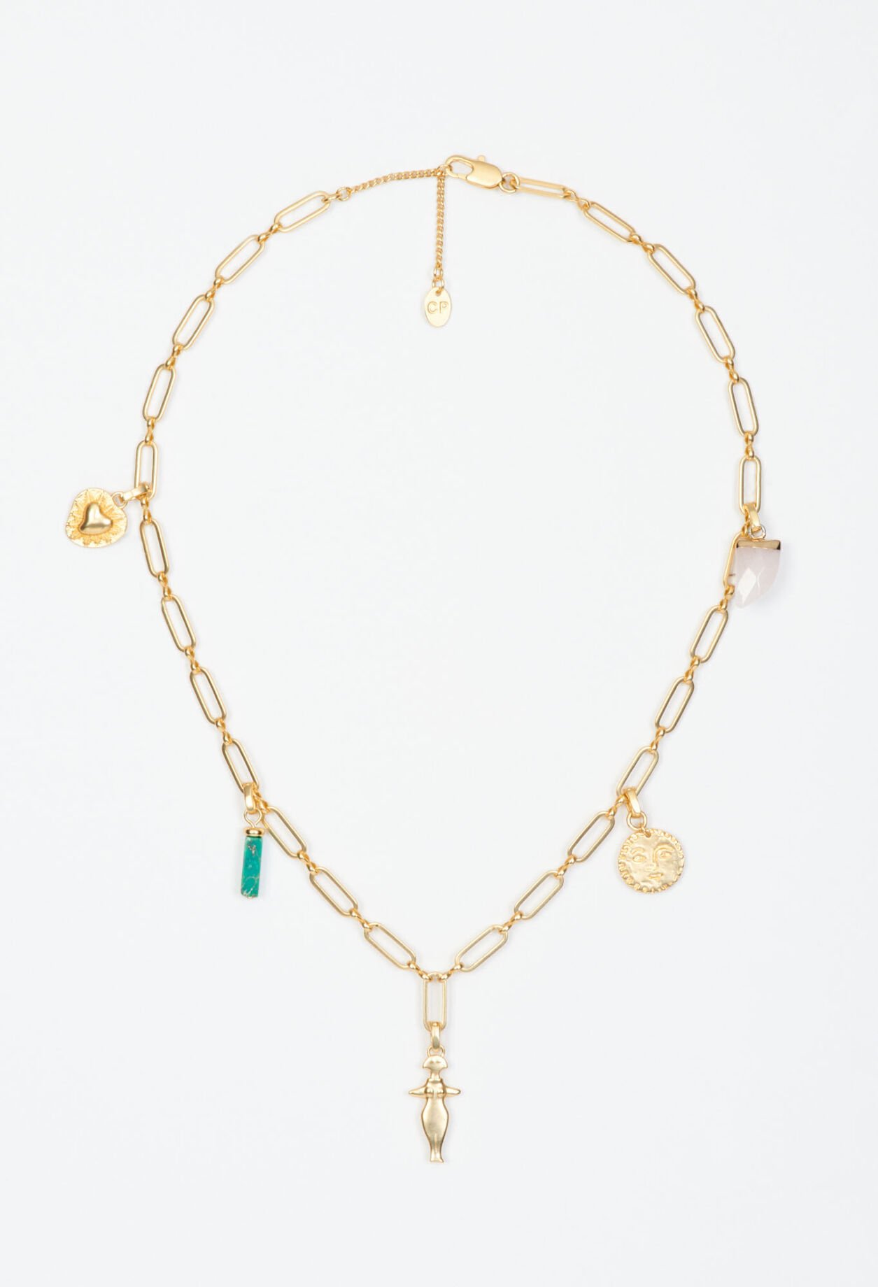Goldfarbene Gliederhalskette