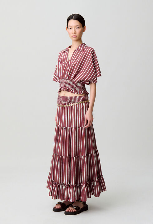 Flie&szlig;endes Streifentop