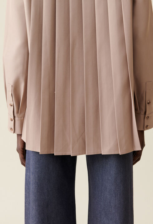 Oversize Plissee-Hemd