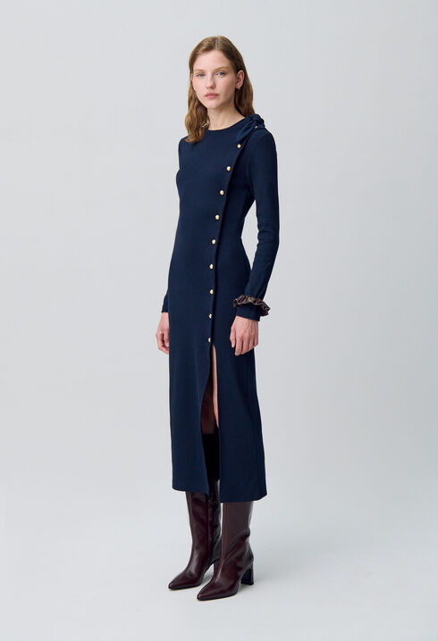 Langes Strickkleid