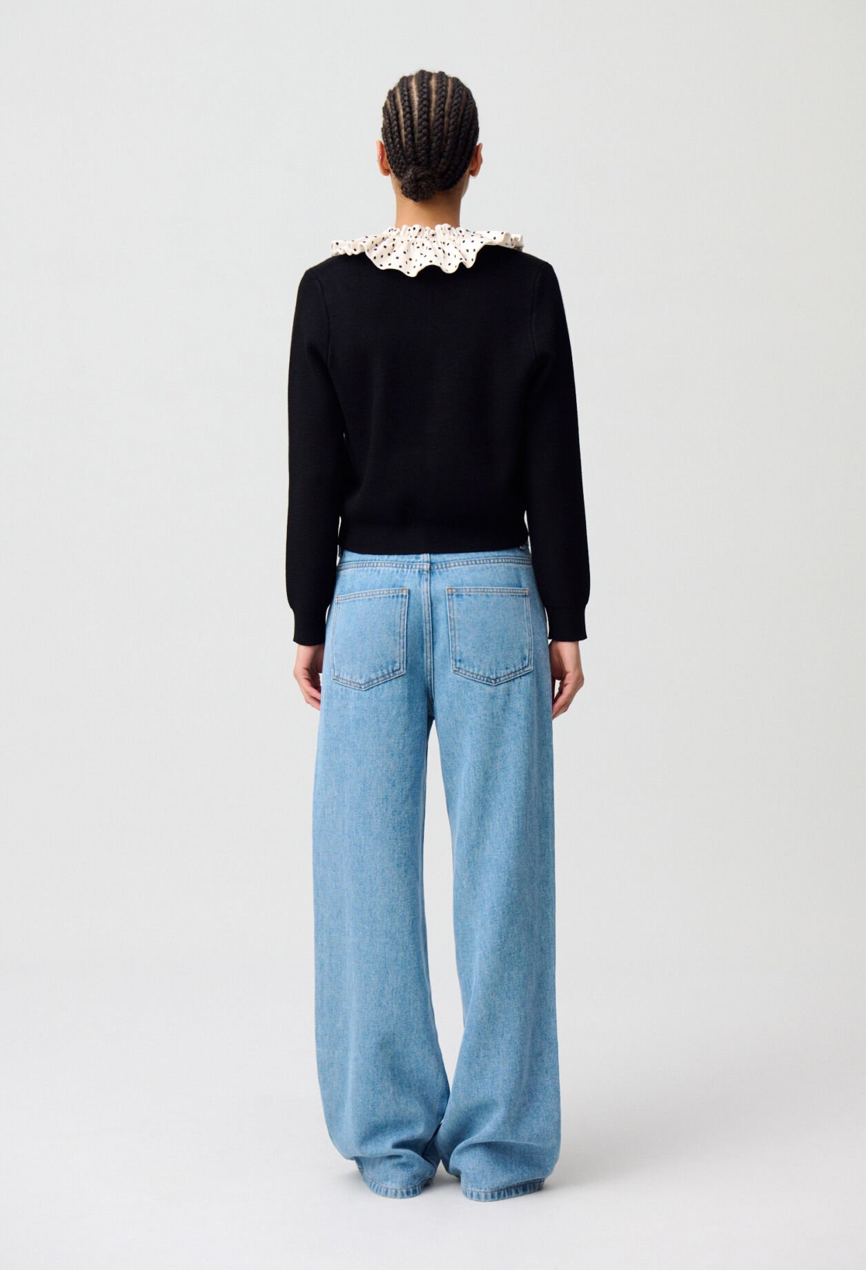 Feinstrick-Cardigan mit Kragen