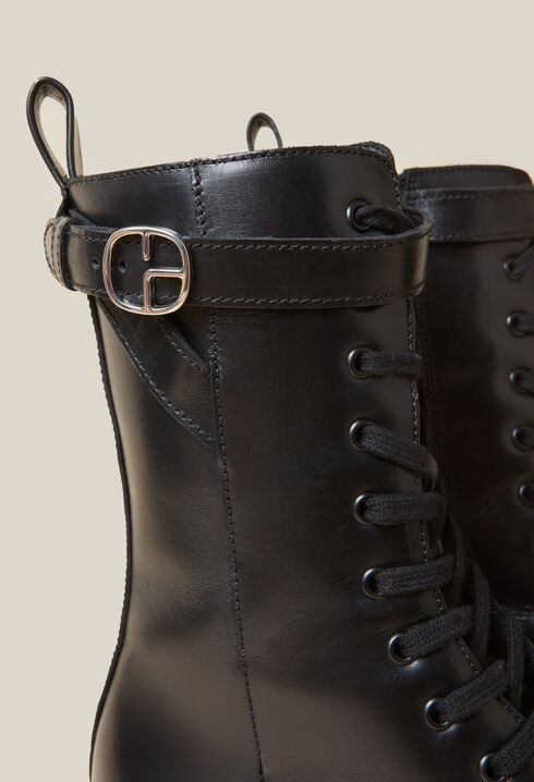 Hohe Leder Ranger-Stiefel