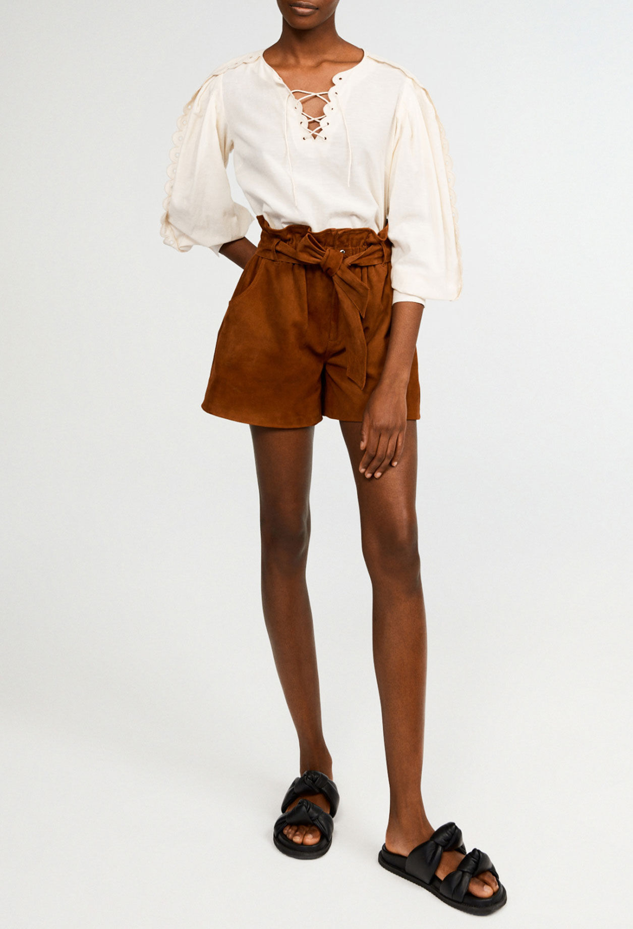 Shorts aus Wildleder