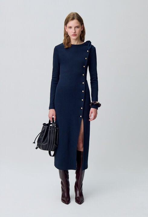 Langes Strickkleid