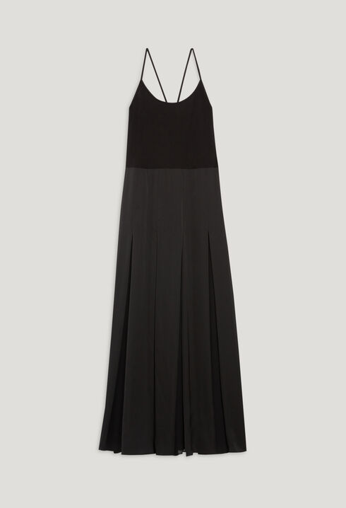 Midi-Kleid, im Rücken gekreuzt Schwarz