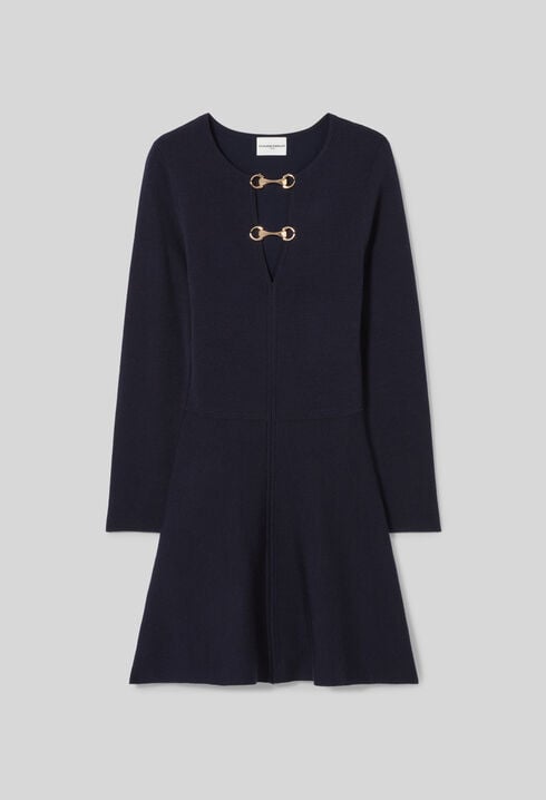 Tailliertes Strickkleid