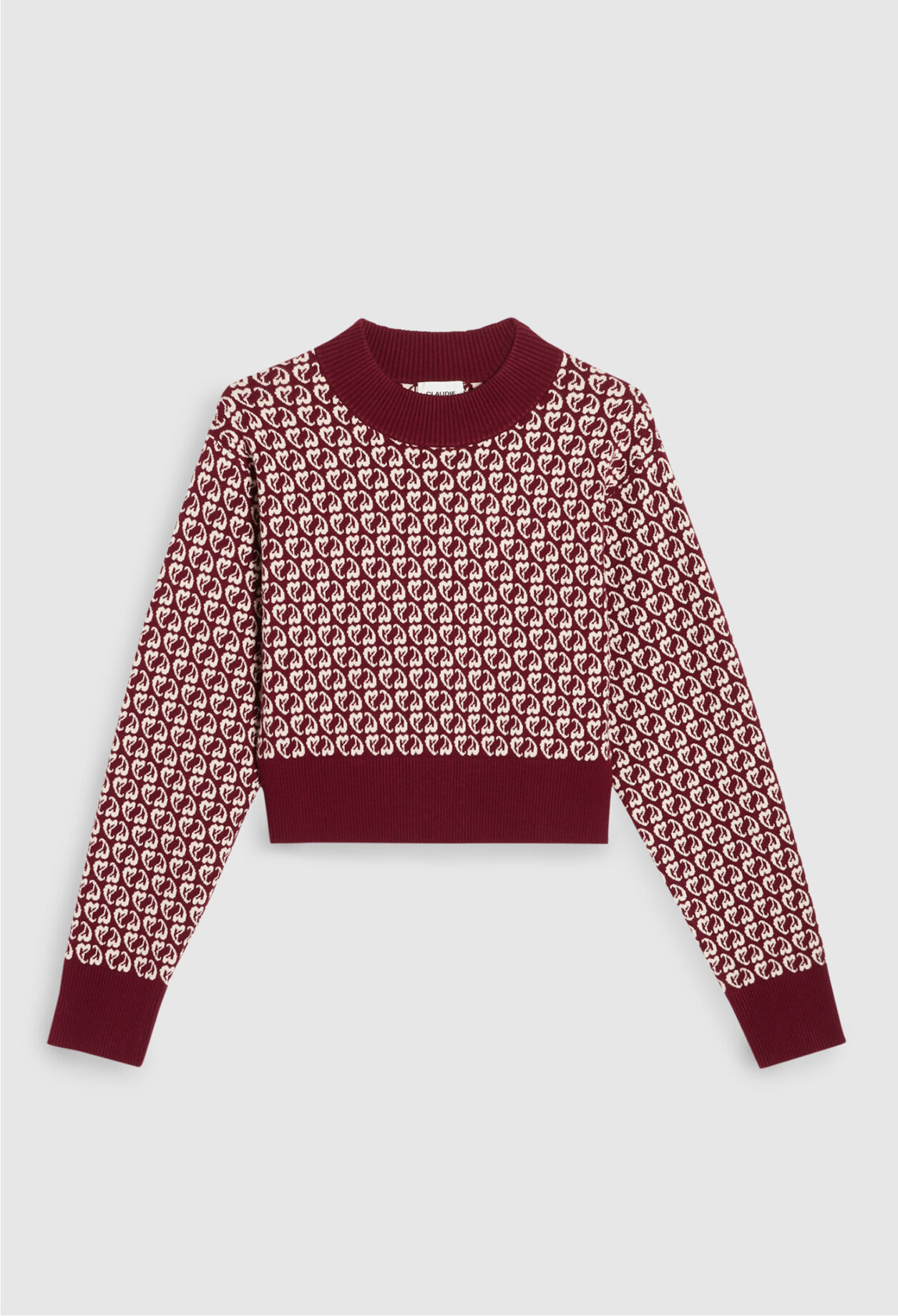 Zweifarbig Pullover aus Jacquardgewebe