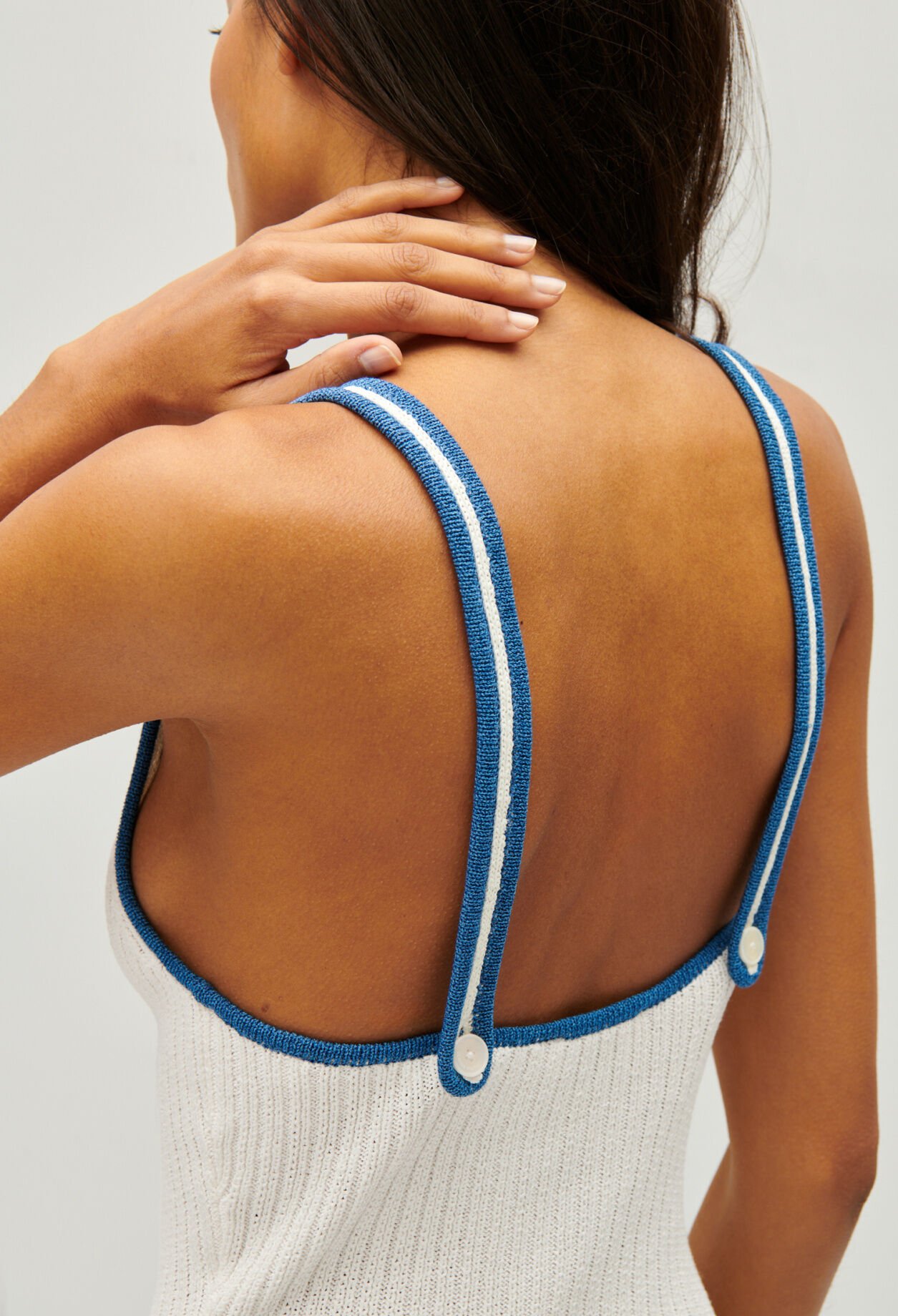 Langes Häkelkleid Ecru