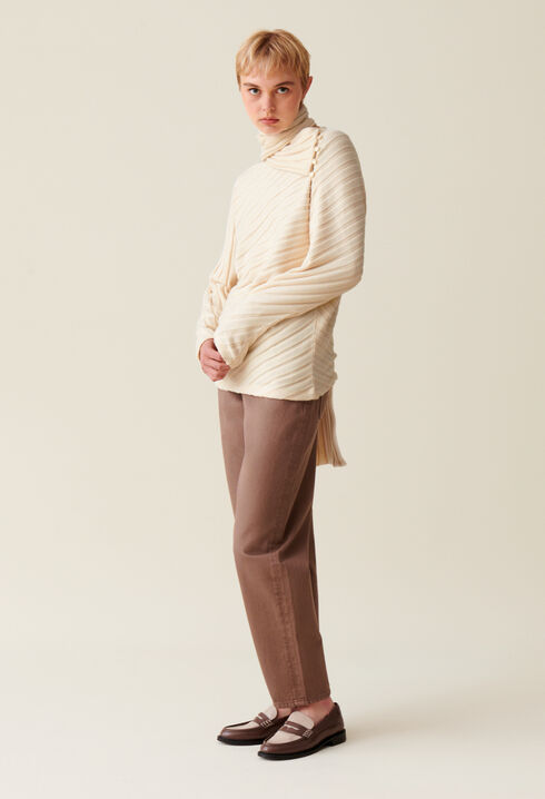 Abnehmbarer Schalpullover