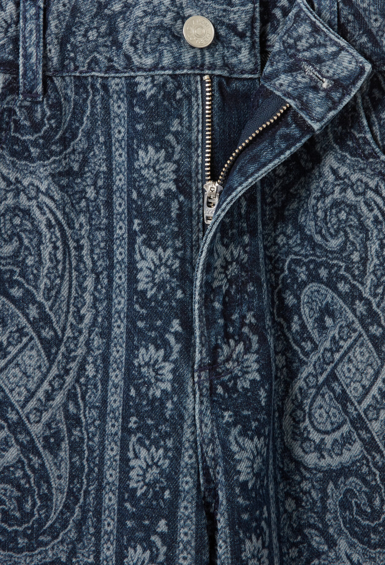 Gerade Denim-Jeans mit Print