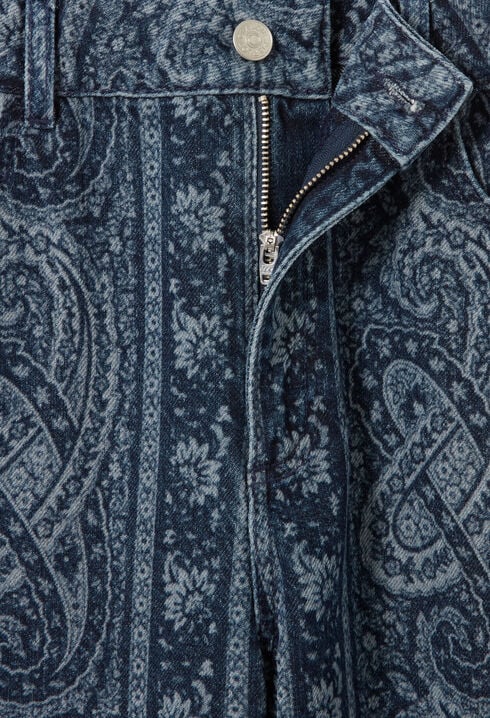 Gerade Denim-Jeans mit Print
