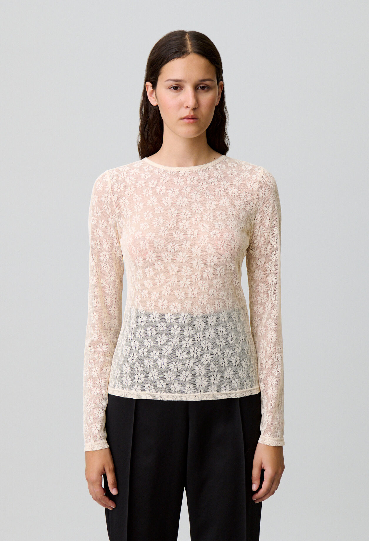 Transparentes Spitzen-Top