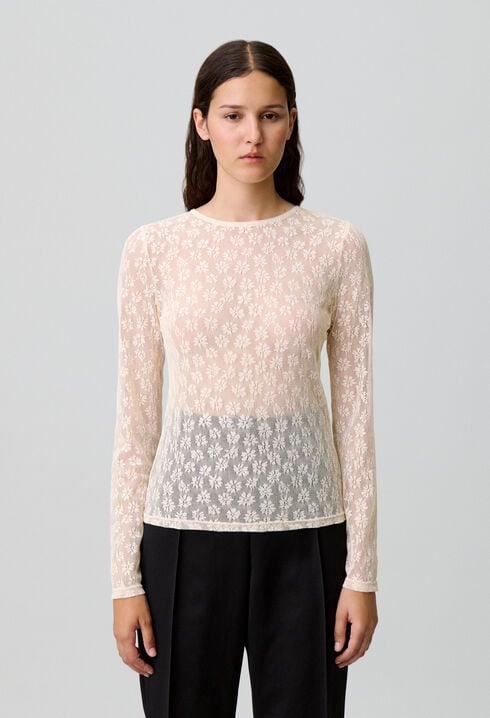 Transparentes Spitzen-Top